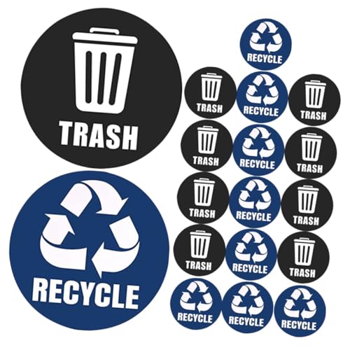PEPLAYTAL Recycling Mülltonnenaufkleber PVC Selbstklebend Wasserfest Langlebig Müllklassifizierungszeichen für Abfallbehälter zu Hause Büro Hotel Restaurant PEPLAYTAL Recycling Mülltonnenaufkleber PVC Selbstklebend Wasserfest Langlebig Müllklassifizierungszeichen für Abfallbehälter zu Hause Büro Hotel Restaurant von PEPLAYTAL