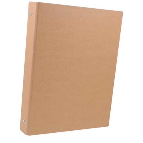 PEPLAYTAL Ring Binder Cover aus Kraftpapier Nachfüllbares Notizbuch mit Mechanik Wiederverwendbare Hülle für Lose Büro und Schulordner Einband für Ringbuch Organizer von PEPLAYTAL