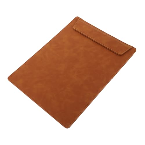 PEPLAYTAL Schreibunterlage Klemmbrett aus Pu leder Tragbares Büro Schreibbrett mit Dokumentenorganizer und Trennfächern Praktisches Clipboard für Konferenzen und Meetings von PEPLAYTAL