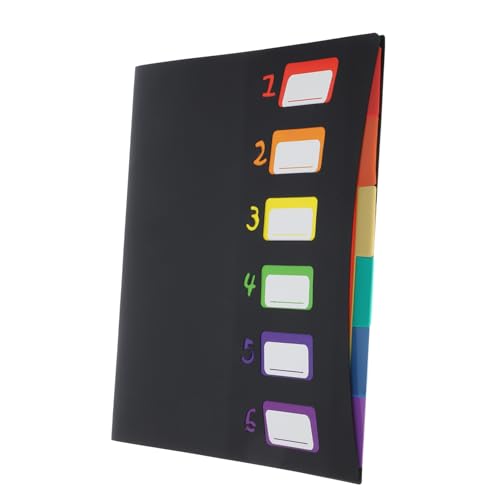PEPLAYTAL Schwarze mit Taschen Leichter Dokumenten organizer für Büro und Konferenz Mehrschichtiger Aktenordner zur Praktischen Aufbewahrung und Transport von Unterlagen PEPLAYTAL Schwarze mit Taschen Leichter Dokumenten organizer für Büro und Konferenz Mehrschichtiger Aktenordner zur Praktischen Aufbewahrung und Transport von Unterlagen von PEPLAYTAL