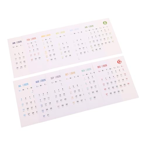 PEPLAYTAL Selbstklebender Jahreskalender mit Monatsplaner Aufklebern Kleines DIY Kalender Sticker für Schreibtisch Wand Büro Schule und Home Office Kreatives Design von PEPLAYTAL