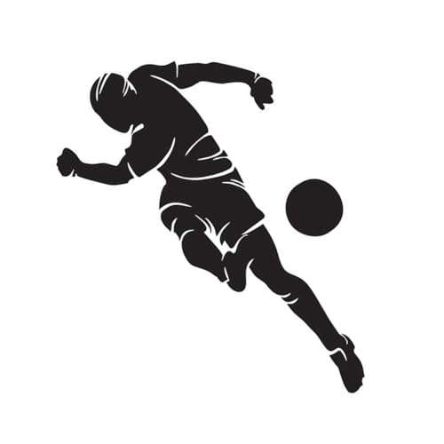 PEPLAYTAL Selbstklebendes Fußball Wandtattoo Langlebiges Material Leicht zu Entfernen Rückstandsfrei Passend für Kinderzimmer Lernraum Fitnessraum Glatte Wände Fliesen Fenster Metall von PEPLAYTAL