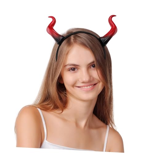 PEPLAYTAL Teufelshörner Haarreif Damen Halloween Kostüm Accessoire Spooky Kleines Hörner Stirnband Karneval Bühnenparty Bühnenauftritt Langlebig Robust PEPLAYTAL Teufelshörner Haarreif Damen Halloween Kostüm Accessoire Spooky Kleines Hörner Stirnband Karneval Bühnenparty Bühnenauftritt Langlebig Robust von PEPLAYTAL