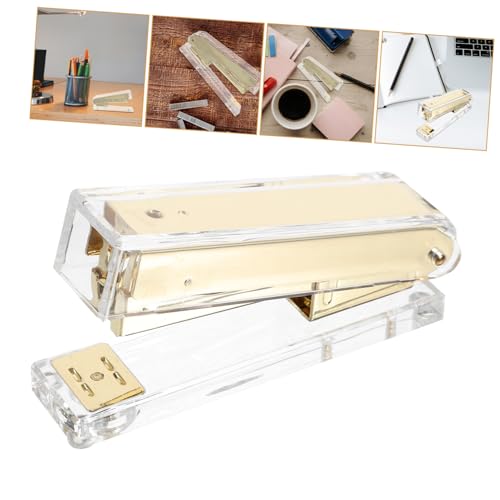 PEPLAYTAL Transparenter Bürohefter Gold mit Patentierter Präzisionsmechanik Stabiles Heften Mehrerer Kompakter Desktop Tacker für Effiziente Schreibtisch Organisation PEPLAYTAL Transparenter Bürohefter Gold mit Patentierter Präzisionsmechanik Stabiles Heften Mehrerer Kompakter Desktop Tacker für Effiziente Schreibtisch Organisation von PEPLAYTAL