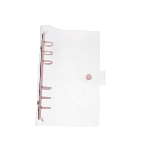 PEPLAYTAL Transparenter PVC Ringordner Loseblattmappe mit Elastischem Band Schützender File Clip Praktisches Reise Notizbuch für Schüler Lehrer und Büro Langlebiger Papierhalter für von PEPLAYTAL
