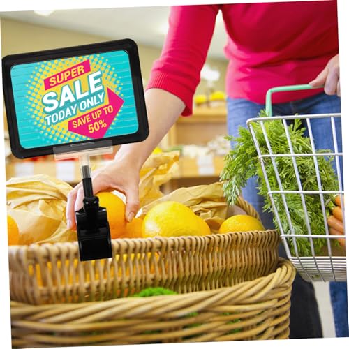 PEPLAYTAL Verstellbarer Kunststoff Preisschild Clip Flexibel und Robust für Geschäft Supermarkt Obst Gemüse Anzeige Leichter und Praktischer Etikettenhalter für Büro und Ausstellung Groß von PEPLAYTAL