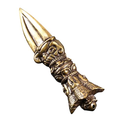 PEPLAYTAL Vintage Messing Vajra Pestle Dekoration Kleine Desktop Statue Stabiles Einzigartiges Buddhismus Symbol Feine Verarbeitung Glatte Oberfläche als Stilvolle Wohnraumdekoration von PEPLAYTAL
