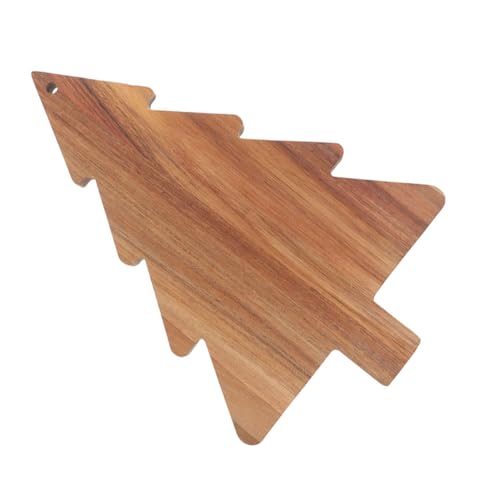 PEPLAYTAL Weihnachtsbaumförmiges Servierbrett aus Akazienholz Doppelseitiges Nachhaltiges Charcuterie-board für Käse Obst und Snacks Leicht mit Glatten Kanten Natürliches Holzfinish von PEPLAYTAL