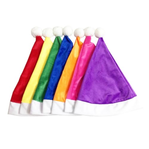 PEPLAYTAL Weihnachtsmannmütze Grün Kurzplüschig Santa Hut Weihnachtsdeko für Karneval Fasching Partyaccessoire von PEPLAYTAL