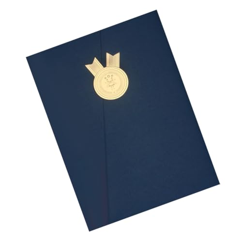 PEPLAYTAL Zertifikatsschutzhülle aus Papier Format Dunkelblau Praktische Urkundenmappe mit Abgerundeten Ecken Langlebig und Handlich für Auszeichnungen Diplome und Abschlusszeugnisse von PEPLAYTAL