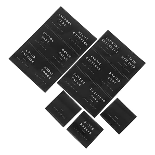 PEPLAYTAL wasserdichte Waschmittel Etiketten Minimalistische Aufkleber für Flaschen Selbstklebende Labels zur Organisation der Wäschepflege und Waschraum Schwarz PEPLAYTAL wasserdichte Waschmittel Etiketten Minimalistische Aufkleber für Flaschen Selbstklebende Labels zur Organisation der Wäschepflege und Waschraum Schwarz von PEPLAYTAL