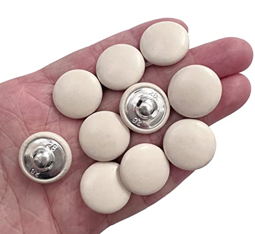 PEPPERLONELY 10 Stück 18 mm Beige Leder bezogen, runde Knöpfe mit Schaft, zum Aufnähen für Lederkleidung, Kleidung, Mantel, Jeans, Sofa, Dekoration, Basteln PEPPERLONELY 10 Stück 18 mm Beige Leder bezogen, runde Knöpfe mit Schaft, zum Aufnähen für Lederkleidung, Kleidung, Mantel, Jeans, Sofa, Dekoration, Basteln von PEPPERLONELY