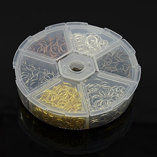 PEPPERLONELY Binderinge aus Messing, 10 mm, Rot, Kupfer, Silber, Antik-Bronze, Platin, Gold, Rotguss, 1 Box von PEPPERLONELY