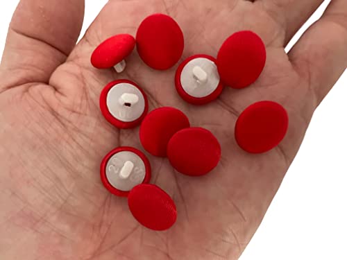 PEPPERLONELY Brautknöpfe, Satin, mit Schaft, 12,5 mm, Rot, 10 Stück PEPPERLONELY Brautknöpfe, Satin, mit Schaft, 12,5 mm, Rot, 10 Stück von PEPPERLONELY