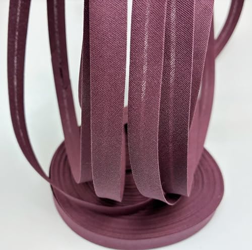 PEPPERLONELY Schrägband zum Nähen und Säumen, 100 % Baumwolle, einfach gefaltet, 12 mm (1/2 Zoll), Nr. 25 Wine, 4,5 m von PEPPERLONELY