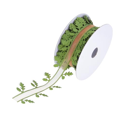 21 Meter Blattbänder, 40 mm breit, Weihnachtsverpackungsband zum Verpacken von Weihnachtskranz, Schleifen, Hochzeitsdekoration 21 Meter Blattbänder, 40 mm breit, Weihnachtsverpackungsband zum Verpacken von Weihnachtskranz, Schleifen, Hochzeitsdekoration von PEPWE