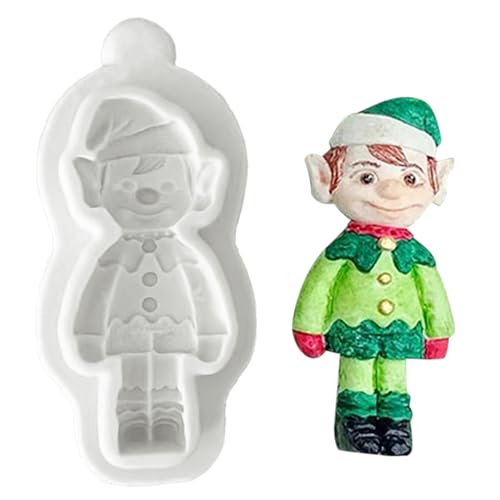 3D-Weihnachtsmann-Silikonform mit Elchbär, für Fondant, Schokolade, Kuchen, Backutensilien, handgefertigte Seife, Weihnachtsschmuck 3D-Weihnachtsmann-Silikonform mit Elchbär, für Fondant, Schokolade, Kuchen, Backutensilien, handgefertigte Seife, Weihnachtsschmuck von PEPWE