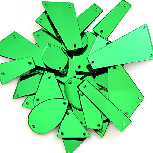 Acryl-Strasssteine, gebogen, flache Rückseite, zum Aufnähen für Kleidung, 20/50 Stück von PEPWE
