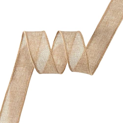 Buntes dekoratives Band zum Verpacken von Schleifen, Kränzen, Weihnachten, Hochzeitsdekoration, 5 cm x 4,5 m von PEPWE
