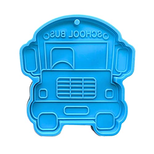 Glänzende Cartoon-Auto-Schulbus-Ornament, Silikon-Epoxidharz-Form, Schlüsselanhänger, Anhänger für Jahrestag Glänzende Cartoon-Auto-Schulbus-Ornament, Silikon-Epoxidharz-Form, Schlüsselanhänger, Anhänger für Jahrestag von PEPWE