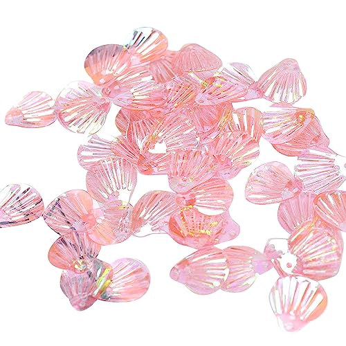 Glitzernde Harzmuscheln mit flacher Rückseite, glitzernde Kunstharz-Muscheln für Schmuckherstellung Glitzernde Harzmuscheln mit flacher Rückseite, glitzernde Kunstharz-Muscheln für Schmuckherstellung von PEPWE