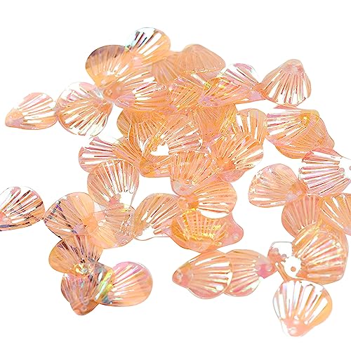 Glitzernde Harzmuscheln mit flacher Rückseite, glitzernde Kunstharz-Muscheln für Schmuckherstellung Glitzernde Harzmuscheln mit flacher Rückseite, glitzernde Kunstharz-Muscheln für Schmuckherstellung von PEPWE