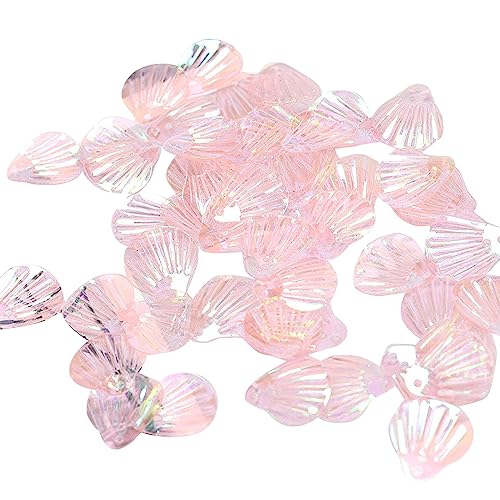 Glitzernde Harzmuscheln mit flacher Rückseite, glitzernde Kunstharz-Muscheln für Schmuckherstellung Glitzernde Harzmuscheln mit flacher Rückseite, glitzernde Kunstharz-Muscheln für Schmuckherstellung von PEPWE