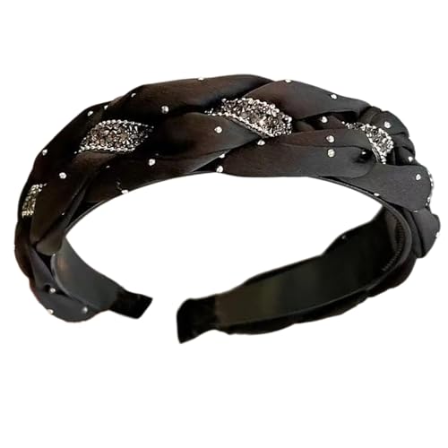 Glitzerndes Haarband mit Schmucksteinen, dunkle Kopfbedeckung, Weihnachtsfeier, Foto-Requisiten, Frauen-Kopfbedeckung, Cosplay-Zubehör von PEPWE
