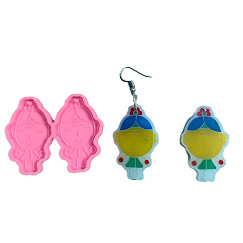 Handgefertigte Ohrringe aus Epoxidharz, Ohrhänger aus Silikon, Schmuck, Anhänger, Halskette, Gießwerkzeug Handgefertigte Ohrringe aus Epoxidharz, Ohrhänger aus Silikon, Schmuck, Anhänger, Halskette, Gießwerkzeug von PEPWE