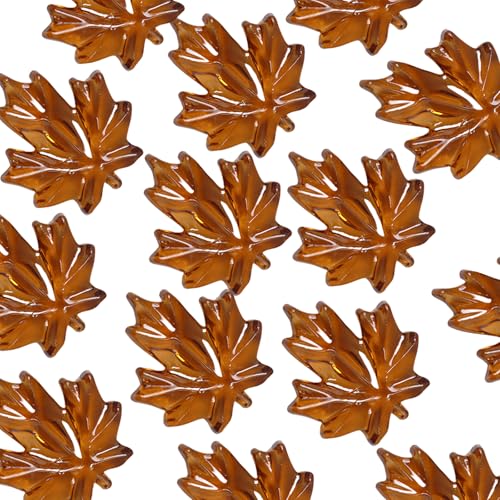 PEPWE 120 Stück Ahornblätter aus Acryl für Thanksgiving Tisch Herbst Dekoration Festliche Heimverzierungen von PEPWE