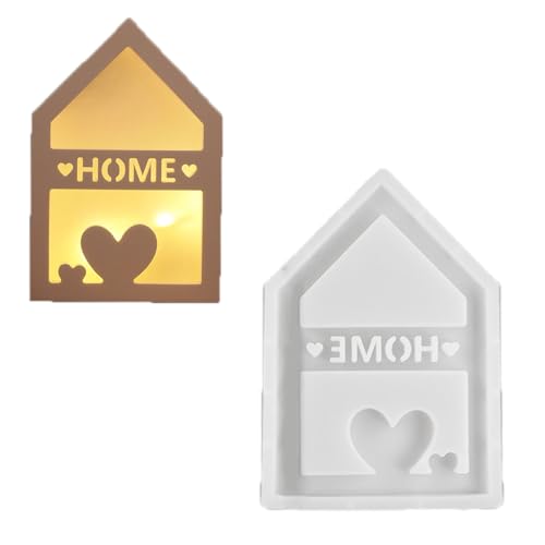 PEPWE Casting Love House Silikon-Ornamentformen, Gießformen, handgefertigt, Epoxidharz, Bastelbedarf von PEPWE
