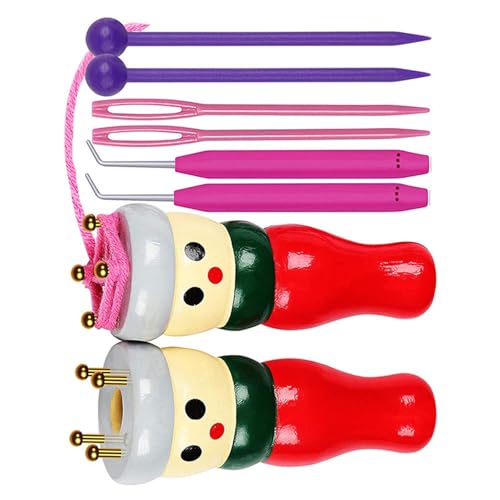 PEPWE Holzstrickpuppe Mit Nadel Französischer Strickpuppen Set Strick Werkzeugkits Für Armbänder Und Dekorationen Holzherstellung Armbänder Zubehör Tragbares Werkzeugset PEPWE Holzstrickpuppe Mit Nadel Französischer Strickpuppen Set Strick Werkzeugkits Für Armbänder Und Dekorationen Holzherstellung Armbänder Zubehör Tragbares Werkzeugset von PEPWE