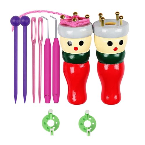 PEPWE Holzstrickpuppe Mit Nadel Französischer Strickpuppen Set Strick Werkzeugkits Für Armbänder Und Dekorationen Holzherstellung Armbänder Zubehör Tragbares Werkzeugset PEPWE Holzstrickpuppe Mit Nadel Französischer Strickpuppen Set Strick Werkzeugkits Für Armbänder Und Dekorationen Holzherstellung Armbänder Zubehör Tragbares Werkzeugset von PEPWE