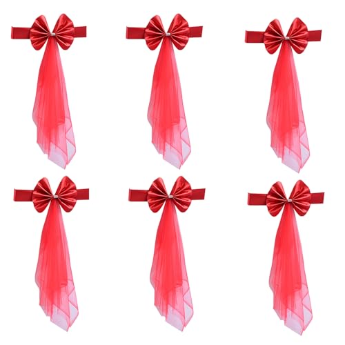 PEPWE Luxuriöse Stuhlschleifen, dehnbar, Spandex, Stuhlschärpen mit Schnallen, für Veranstaltungen, Sitzdekoration, 6 Stück von PEPWE