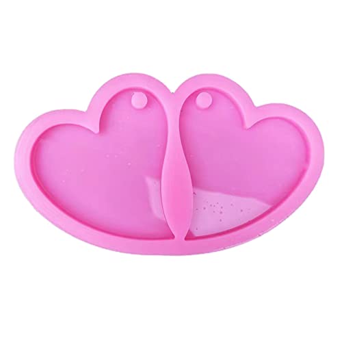 Silikonformen für Harz, modische Ohrringe, Herz, Silikon-Schmuck, Epoxidharz, Gießform zur Herstellung Silikonformen für Harz, modische Ohrringe, Herz, Silikon-Schmuck, Epoxidharz, Gießform zur Herstellung von PEPWE