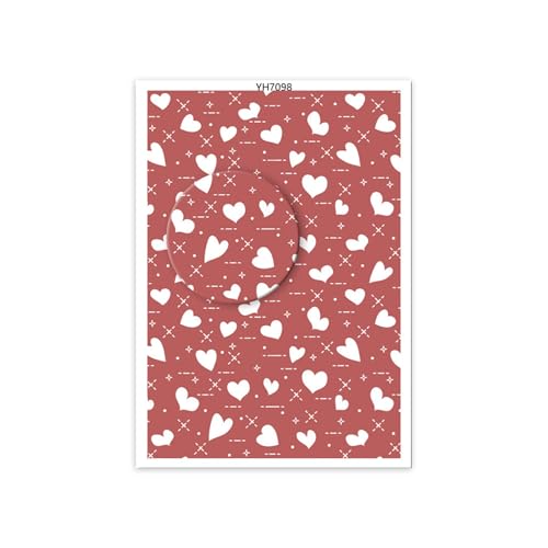 Transferpapier zum Valentinstag, 95 x 138 mm, für die Herstellung von Ton, Ohrringen, Halsketten, wasserlöslichen Papier-Ton, Transferblätter Transferpapier zum Valentinstag, 95 x 138 mm, für die Herstellung von Ton, Ohrringen, Halsketten, wasserlöslichen Papier-Ton, Transferblätter von PEPWE