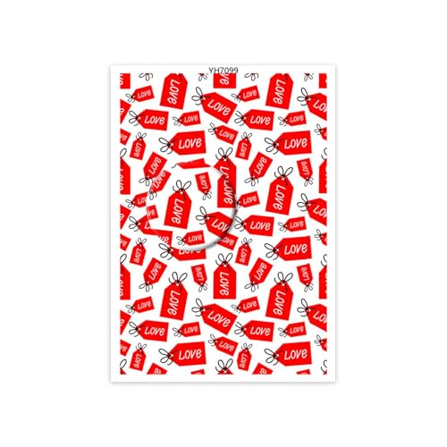 Transferpapier zum Valentinstag, 95 x 138 mm, für die Herstellung von Ton, Ohrringen, Halsketten, wasserlöslichen Papier-Ton, Transferblätter Transferpapier zum Valentinstag, 95 x 138 mm, für die Herstellung von Ton, Ohrringen, Halsketten, wasserlöslichen Papier-Ton, Transferblätter von PEPWE