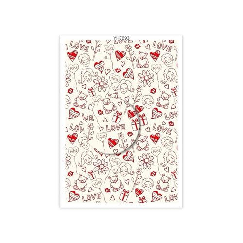 Transferpapier zum Valentinstag, 95 x 138 mm, für die Herstellung von Ton, Ohrringen, Halsketten, wasserlöslichen Papier-Ton, Transferblätter Transferpapier zum Valentinstag, 95 x 138 mm, für die Herstellung von Ton, Ohrringen, Halsketten, wasserlöslichen Papier-Ton, Transferblätter von PEPWE