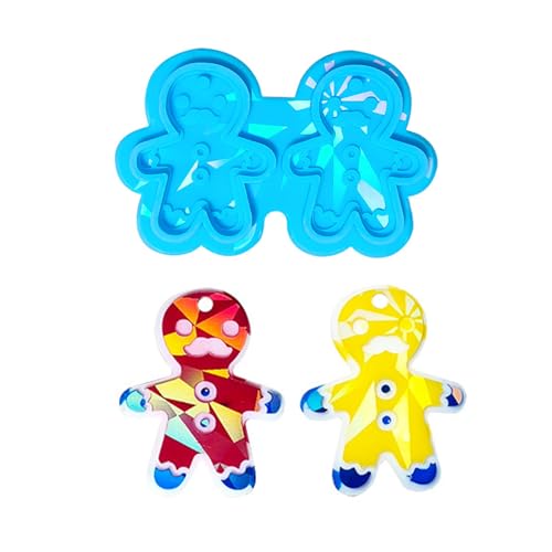 Weihnachtsform, handgefertigt, Ohrring-Anhänger, Silikonform, Harzform für Schlüsselanhänger, Schmuck, Epoxidharz, rechteckig, Schlüsselanhänger, Schmuck für Anfänger, einzigartig von PEPWE
