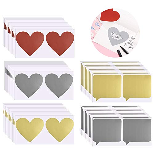 PERFETSELL 100 Stücke Rubbel Etiketten Herz Quadratisch Rubbelsticker Selbstklebend Rubbeletiketten Gold Silber Rot Rubbelaufkleber Sticker zum Basteln von Rubbelkarten Rubbellose Hochzeit PERFETSELL 100 Stücke Rubbel Etiketten Herz Quadratisch Rubbelsticker Selbstklebend Rubbeletiketten Gold Silber Rot Rubbelaufkleber Sticker zum Basteln von Rubbelkarten Rubbellose Hochzeit von PERFETSELL