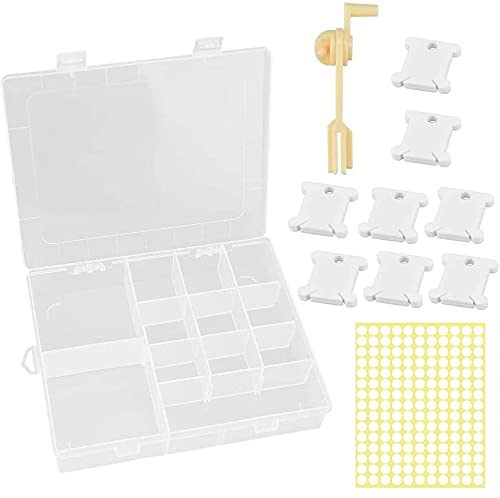 PERFETSELL 120 Stück Plastik Stickgarn Spulen Karten Weiß Plastic Floss Bobbins mit Kreuzstich Stickgarn Aufbewahrung Aufbewahrungsbox, Garnwickler und 165 Stück Leere Aufkleber für Basteln DIY Nähen PERFETSELL 120 Stück Plastik Stickgarn Spulen Karten Weiß Plastic Floss Bobbins mit Kreuzstich Stickgarn Aufbewahrung Aufbewahrungsbox, Garnwickler und 165 Stück Leere Aufkleber für Basteln DIY Nähen von PERFETSELL