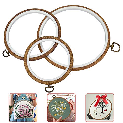 PERFETSELL 3 Stück Kreuzstich Rahmen Verschiedene Größen Stickerei Rahmen Rund Stickrahmen Set Kunststoff Mini Stickring Stickerei Ring für DIY Kreuzstich-Produktion und Display PERFETSELL 3 Stück Kreuzstich Rahmen Verschiedene Größen Stickerei Rahmen Rund Stickrahmen Set Kunststoff Mini Stickring Stickerei Ring für DIY Kreuzstich-Produktion und Display von PERFETSELL