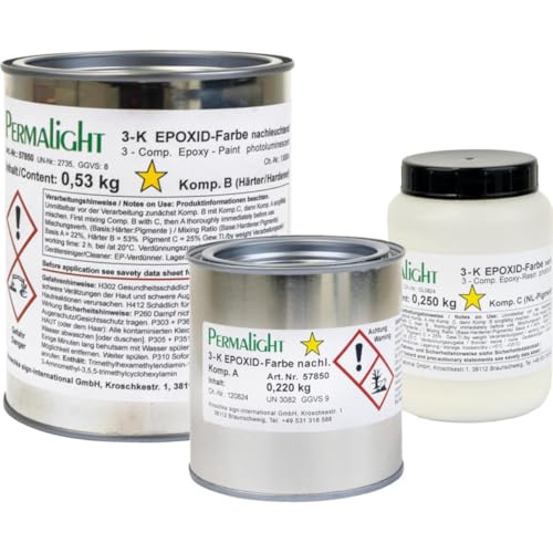 PERMALIGHT® power langnachleuchtend 3-Komponenten-Epoxid-Farbe, für Bodenmarkierungen, 1kg/Gebinde von PERMALIGHT