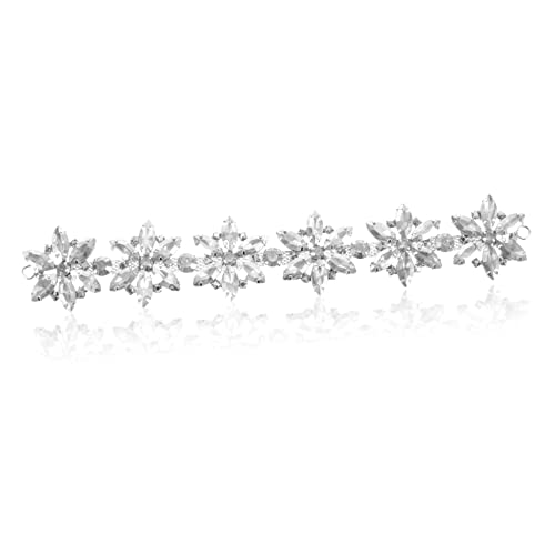 Glitzernde Strasskette für Hochzeitskostüme Handgemachte Applikation für Brautmode Taschen Schuhe Accessoires für Diy Projekte Dekorationen mit Sechs Blüten von PERSELOSO