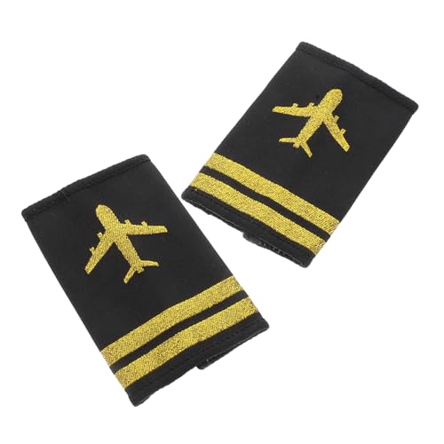 PERSELOSO 1 Paar Pilot Epauletten für und Kapitäne Schulterklappen Hochwertigem Webmaterial für Cosplay und Bühnenaufführungen Strapazierfähig und Elegant PERSELOSO 1 Paar Pilot Epauletten für und Kapitäne Schulterklappen Hochwertigem Webmaterial für Cosplay und Bühnenaufführungen Strapazierfähig und Elegant von PERSELOSO