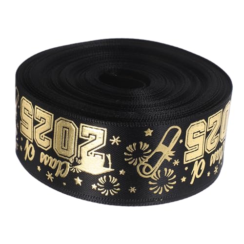PERSELOSO 1 Roll -abschlussbänder Klasse Von 2025 Abschluss Gedrucktem Polyester -bänder Wickeln Glückwunschband Für Abschlussfeier 10 Yard von PERSELOSO