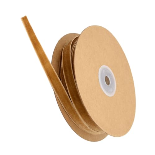 PERSELOSO 1 Rolle Beflockungsband Band zum Verpacken Stoff Basteln Kunsthandwerk Bänder für Handwerk dünn Nähen Geschenkverpackungsband Geschenkbänder ein Verpackungsband Kaffee von PERSELOSO