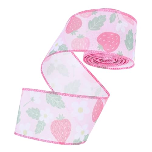 PERSELOSO 1 Rolle Erdbeer Ripsband Yards Geschenkband für Bastelprojekte Stilvolles Erdbeer Thema für Sommerdekoration und Geschenkverpackung Hochwertige Handwerkskunst PERSELOSO 1 Rolle Erdbeer Ripsband Yards Geschenkband für Bastelprojekte Stilvolles Erdbeer Thema für Sommerdekoration und Geschenkverpackung Hochwertige Handwerkskunst von PERSELOSO