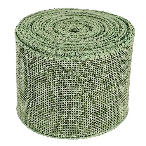 PERSELOSO 1 Rolle Gurtbandimitat aus Leinen Bastelbandbündel farbig Girlanden Handwerk gewebtes Band Blumenwickband Bastelband machen Band zum Basteln Polyester Green PERSELOSO 1 Rolle Gurtbandimitat aus Leinen Bastelbandbündel farbig Girlanden Handwerk gewebtes Band Blumenwickband Bastelband machen Band zum Basteln Polyester Green von PERSELOSO
