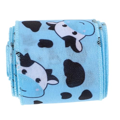 PERSELOSO 1 Rolle Kuhdruck Geschenkband für Kreative Projekte Vielseitiges Polyesterband für Geschenkverpackung Diy Dekoration und Blumenbögen Breit Yards von PERSELOSO